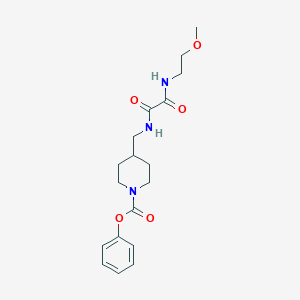 Phenyl 4-((2-((2-methoxyethyl)amino)-2-oxoacetamido)methyl)piperidine-1-carboxylate