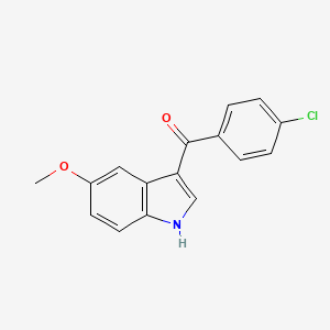 molecular formula C16H12ClNO2 B2367352 (4-chlorophenyl)-(5-methoxy-1H-indol-3-yl)methanone CAS No. 1096995-59-3