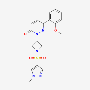 6-(2-Methoxyphenyl)-2-[1-(1-methylpyrazol-4-yl)sulfonylazetidin-3-yl]pyridazin-3-one