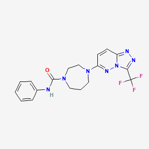 N-Phenyl-4-[3-(trifluoromethyl)-[1,2,4]triazolo[4,3-b]pyridazin-6-yl]-1,4-diazepane-1-carboxamide