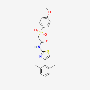 N-(4-mesitylthiazol-2-yl)-2-((4-methoxyphenyl)sulfonyl)acetamide