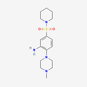 2-(4-Methylpiperazin-1-yl)-5-(piperidine-1-sulfonyl)aniline