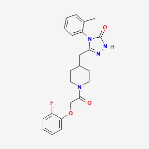 3-((1-(2-(2-fluorophenoxy)acetyl)piperidin-4-yl)methyl)-4-(o-tolyl)-1H-1,2,4-triazol-5(4H)-one