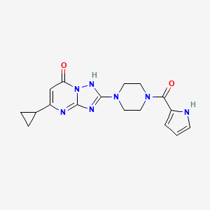 2-(4-(1H-pyrrole-2-carbonyl)piperazin-1-yl)-5-cyclopropyl-[1,2,4]triazolo[1,5-a]pyrimidin-7(4H)-one