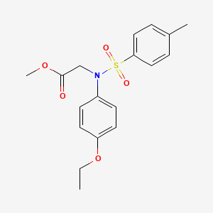 molecular formula C18H21NO5S B2367386 methyl 2-(4-ethoxy-N-(4-methylphenyl)sulfonylanilino)acetate CAS No. 425427-30-1
