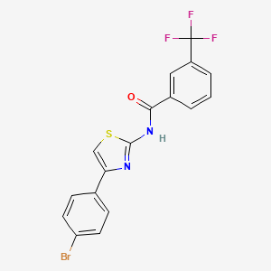 N-[4-(4-bromophenyl)-1,3-thiazol-2-yl]-3-(trifluoromethyl)benzamide