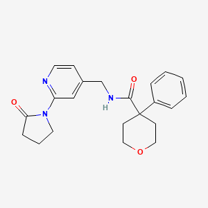 N-((2-(2-oxopyrrolidin-1-yl)pyridin-4-yl)methyl)-4-phenyltetrahydro-2H-pyran-4-carboxamide