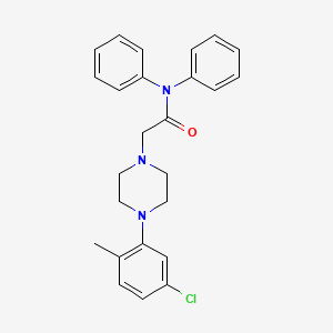 molecular formula C25H26ClN3O B2367414 2-(4-(5-Chloro-2-methylphenyl)piperazinyl)-N,N-diphenylethanamide CAS No. 1023798-42-6
