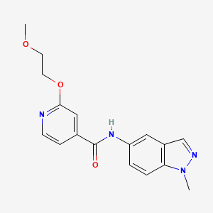 molecular formula C17H18N4O3 B2367415 2-(2-methoxyethoxy)-N-(1-methyl-1H-indazol-5-yl)isonicotinamide CAS No. 2034361-59-4