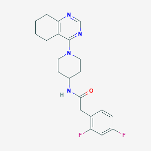 molecular formula C21H24F2N4O B2367421 2-(2,4-difluorophenyl)-N-(1-(5,6,7,8-tetrahydroquinazolin-4-yl)piperidin-4-yl)acetamide CAS No. 1904306-37-1