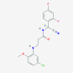 3-[(5-chloro-2-methoxyphenyl)amino]-N-[cyano(2,4-difluorophenyl)methyl]propanamide