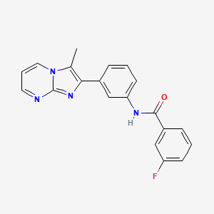 3-fluoro-N-(3-(3-methylimidazo[1,2-a]pyrimidin-2-yl)phenyl)benzamide