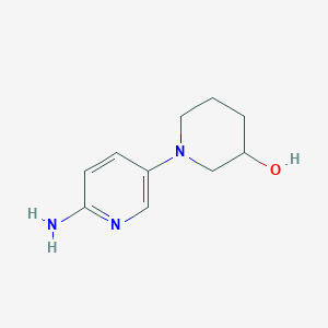 molecular formula C10H15N3O B2367442 1-(6-Aminopyridin-3-yl)piperidin-3-ol CAS No. 1154145-37-5