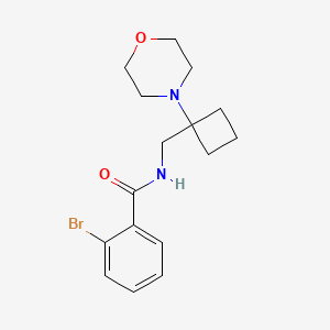 molecular formula C16H21BrN2O2 B2367453 2-Bromo-N-[(1-morpholin-4-ylcyclobutyl)methyl]benzamide CAS No. 2380174-68-3