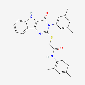 N-(2,4-dimethylphenyl)-2-[[3-(3,5-dimethylphenyl)-4-oxo-5H-pyrimido[5,4-b]indol-2-yl]sulfanyl]acetamide