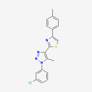 2-(1-(3-chlorophenyl)-5-methyl-1H-1,2,3-triazol-4-yl)-4-(p-tolyl)thiazole