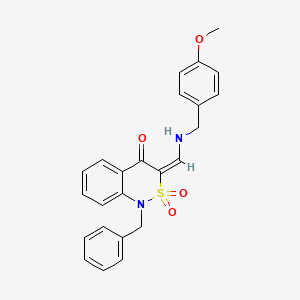 (3E)-1-benzyl-3-{[(4-methoxybenzyl)amino]methylene}-1H-2,1-benzothiazin-4(3H)-one 2,2-dioxide