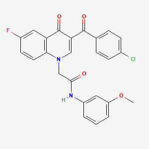 2-[3-(4-chlorobenzoyl)-6-fluoro-4-oxoquinolin-1-yl]-N-(3-methoxyphenyl)acetamide