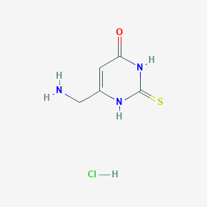 6-(Aminomethyl)-2-sulfanyl-3,4-dihydropyrimidin-4-one hydrochloride