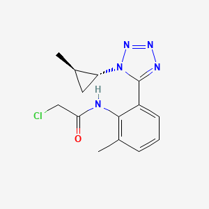 2-Chloro-N-[2-methyl-6-[1-[(1R,2R)-2-methylcyclopropyl]tetrazol-5-yl]phenyl]acetamide