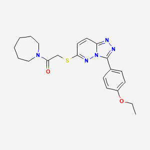 molecular formula C21H25N5O2S B2367516 1-(Azepan-1-yl)-2-((3-(4-ethoxyphenyl)-[1,2,4]triazolo[4,3-b]pyridazin-6-yl)thio)ethanone CAS No. 852376-95-5