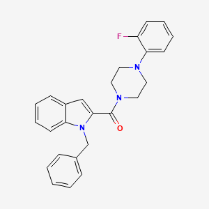 molecular formula C26H24FN3O B2367518 4-(2-Fluorophenyl)piperazinyl 1-benzylindol-2-YL ketone CAS No. 1022404-13-2