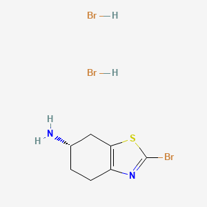 molecular formula C7H11Br3N2S B2367523 (6S)-2-溴-4,5,6,7-四氢-1,3-苯并噻唑-6-胺二氢溴化物 CAS No. 1909294-16-1