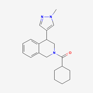 cyclohexyl(4-(1-methyl-1H-pyrazol-4-yl)-3,4-dihydroisoquinolin-2(1H)-yl)methanone