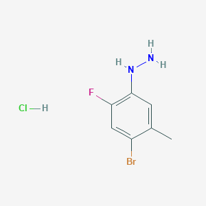 molecular formula C7H9BrClFN2 B2367527 (4-Bromo-2-fluoro-5-methylphenyl)hydrazine;hydrochloride CAS No. 1207271-54-2