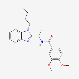 N-[1-(1-butyl-1H-benzimidazol-2-yl)ethyl]-3,4-dimethoxybenzamide