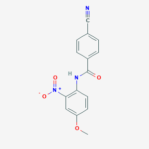 molecular formula C15H11N3O4 B2367538 4-cyano-N-(4-methoxy-2-nitrophenyl)benzamide CAS No. 476275-83-9