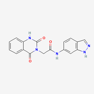 molecular formula C17H13N5O3 B2367545 2-(2,4-dioxo-1,2-dihydroquinazolin-3(4H)-yl)-N-(1H-indazol-6-yl)acetamide CAS No. 1251686-23-3