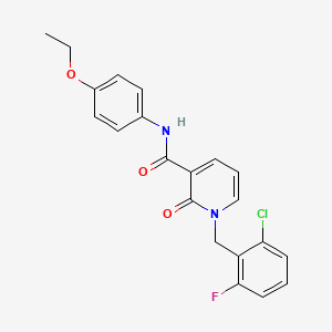 molecular formula C21H18ClFN2O3 B2367559 1-(2-chloro-6-fluorobenzyl)-N-(4-ethoxyphenyl)-2-oxo-1,2-dihydropyridine-3-carboxamide CAS No. 946247-63-8