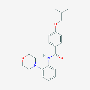 molecular formula C21H26N2O3 B236756 4-isobutoxy-N-[2-(4-morpholinyl)phenyl]benzamide 
