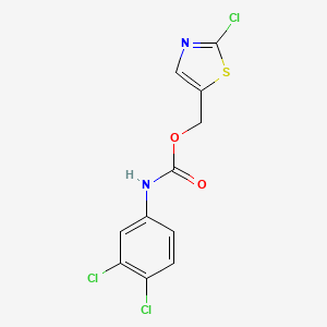 molecular formula C11H7Cl3N2O2S B2367560 (2-chloro-1,3-thiazol-5-yl)methyl N-(3,4-dichlorophenyl)carbamate CAS No. 341967-59-7