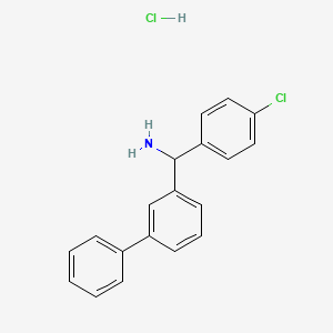 molecular formula C19H17Cl2N B2367570 (4-Chlorophenyl)-(3-phenylphenyl)methanamine;hydrochloride CAS No. 2247106-88-1