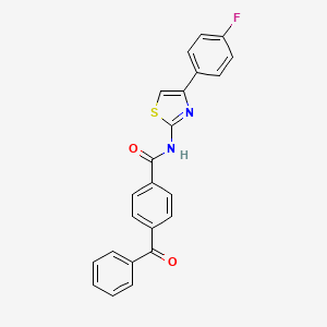 molecular formula C23H15FN2O2S B2367572 4-benzoyl-N-[4-(4-fluorophenyl)-1,3-thiazol-2-yl]benzamide CAS No. 321555-46-8