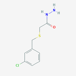 molecular formula C9H11ClN2OS B2367585 2-[(3-Chlorobenzyl)thio]acetohydrazide CAS No. 401639-40-5