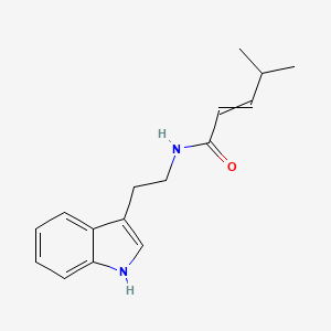 molecular formula C16H20N2O B2367588 N-[2-(1H-indol-3-yl)ethyl]-4-methylpent-2-enamide CAS No. 1020251-92-6