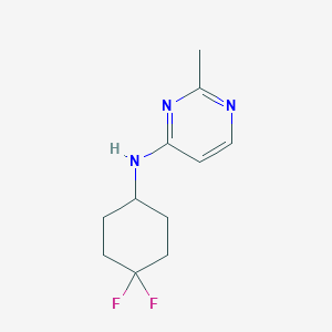 molecular formula C11H15F2N3 B2367594 N-(4,4-difluorocyclohexyl)-2-methylpyrimidin-4-amine CAS No. 1854803-21-6
