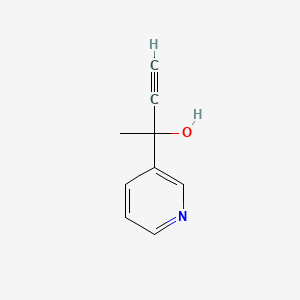 molecular formula C9H9NO B2367630 3-吡啶甲醇，α-乙炔基-α-甲基- CAS No. 99357-64-9