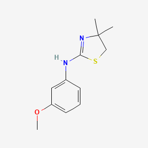 molecular formula C12H16N2OS B2367646 (4,4-二甲基-4,5-二氢-噻唑-2-基)-(3-甲氧基-苯基)-胺 CAS No. 380437-05-8