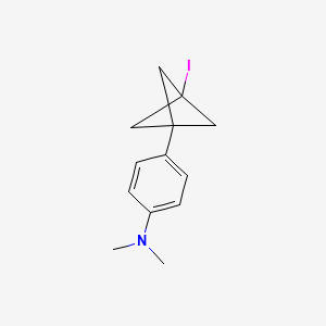 molecular formula C13H16IN B2367649 4-(3-Iodo-1-bicyclo[1.1.1]pentanyl)-N,N-dimethylaniline CAS No. 2287271-18-3