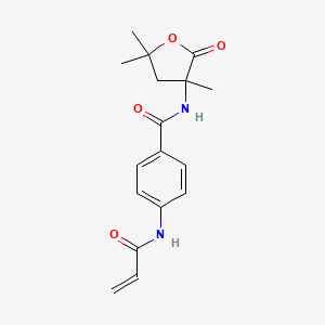 4-(Prop-2-enoylamino)-N-(3,5,5-trimethyl-2-oxooxolan-3-yl)benzamide