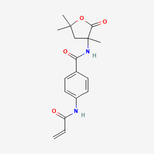 molecular formula C17H20N2O4 B2367652 4-(Prop-2-enoylamino)-N-(3,5,5-trimethyl-2-oxooxolan-3-yl)benzamide CAS No. 2361881-98-1