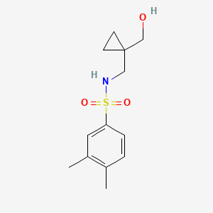 molecular formula C13H19NO3S B2367653 N-((1-(hydroxymethyl)cyclopropyl)methyl)-3,4-dimethylbenzenesulfonamide CAS No. 1257552-14-9