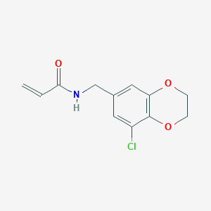 molecular formula C12H12ClNO3 B2367661 N-[(5-Chloro-2,3-dihydro-1,4-benzodioxin-7-yl)methyl]prop-2-enamide CAS No. 2196076-20-5
