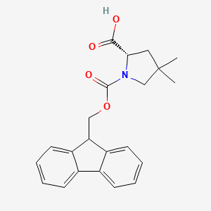 molecular formula C22H23NO4 B2367666 1-Fmoc-4,4-dimethyl-L-proline CAS No. 1380336-01-5