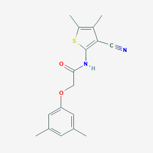 molecular formula C17H18N2O2S B236769 N-(3-cyano-4,5-dimethylthiophen-2-yl)-2-(3,5-dimethylphenoxy)acetamide 