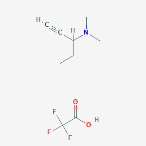molecular formula C9H14F3NO2 B2367693 N,N-Dimethylpent-1-yn-3-amine;2,2,2-trifluoroacetic acid CAS No. 2551116-05-1